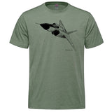 Avro Arrow Sketch Adult T-shirt - military green heather