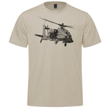 AH-64 Apache Sketch Adult T-shirt - sand