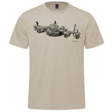 Avro Lancaster Sketch Adult T-shirt - sand