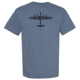 Avro Lancaster Vintage Vertical Garment Dyed Adult T-shirt