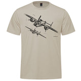 B-25 Mitchell Sketch Adult T-shirt - sand