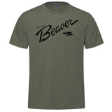 Beaver Vintage Logo Adult T-shirt - military green