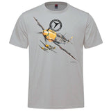 Bf-109 Messerschmitt Flight Adult T-shirt - silver