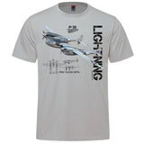 P-38 Lightning Vintage Adult T-shirt - silver