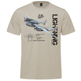 P-38 Lightning Vintage Adult T-shirt - sand