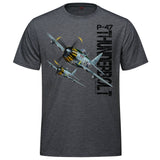 P-47 Thunderbolt Adult T-shirt - charcoal heather
