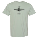 P-51 Mustang Vintage Vertical Garment Dyed Adult T-shirt - bay