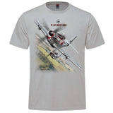 P-51 Mustang Flight Adult T-shirt - silver
