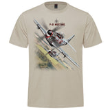 P-51 Mustang Flight Adult T-shirt - sand