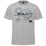 RCAF Legacy CF-100 Canuck Adult T-shirt - silver