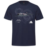 RCAF Legacy CF-100 Canuck Adult T-shirt - navy