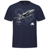 RCAF Legacy CF-18 Hornet Adult T-shirt - navy