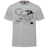 RCAF Legacy Canadair F-86 Sabre MK.IV Adult T-shirt - silver