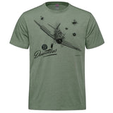 SBD-5 Dauntless Sketch Adult T-shirt - military green heather