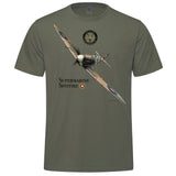 Spitfire MKIX Flight Adult T-shirt - military green