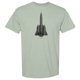 SR-71 Blackbird Vintage Vertical Garment Dyed Adult T-shirt - bay