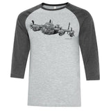Avro Lancaster Sketch Adult T-shirt baseball  T