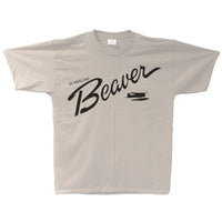Beaver Vintage Logo Adult T-shirt Sand