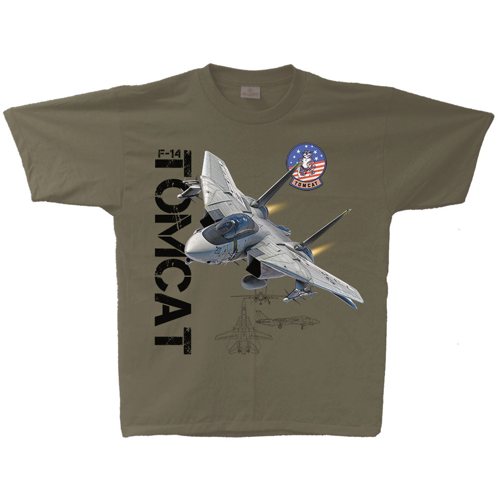 T-shirt F-14 Tomcat 'Jamais Oublié' (1970-2006) - Made In USA - Tailles S à 5XL - Neuf