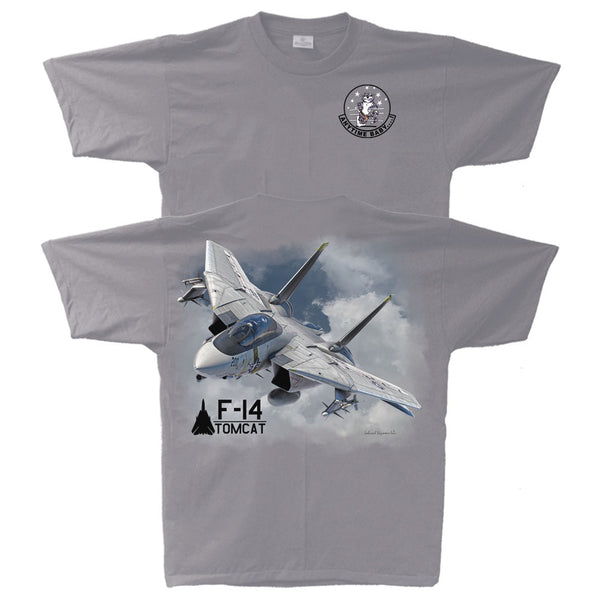 F-14 Tomcat Flight Adult T-shirt Silver