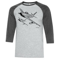 F-86 Sabre Sketch Adult T-shirt