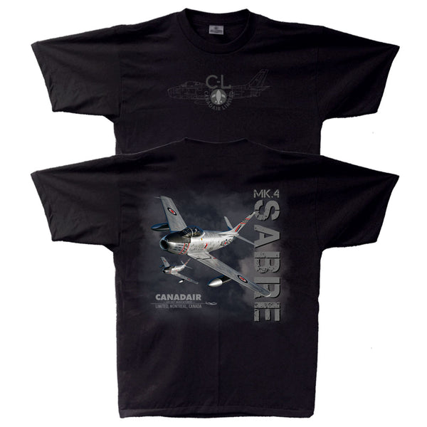 Canadair F-86 Sabre MK.IV Adult T-shirt Black