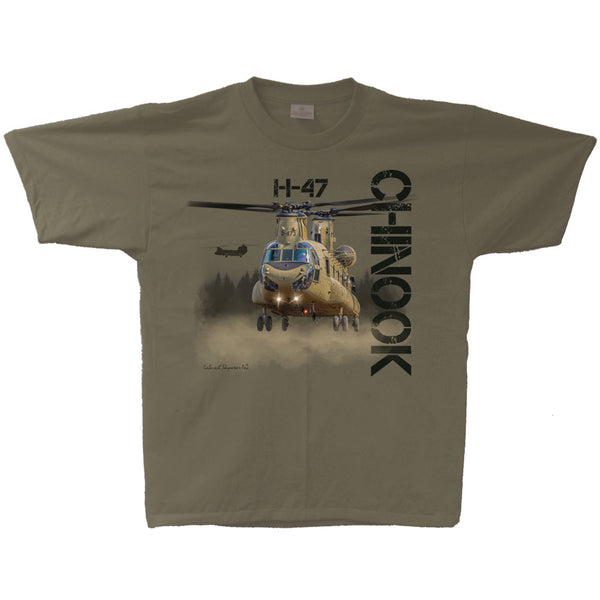 H-47 Chinook Adult T-shirt Military Green