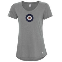 Ladies RCAF Colour Roundel T-shirt Athletic Heather