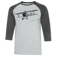 Nieuport 17 Sketch Adult T-shirt - baseball T