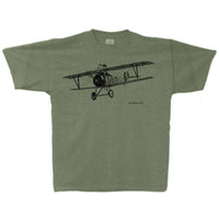 Nieuport 17 Sketch Adult T-shirt - military green heather