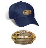 Tiger Moth Brass Cap - navy