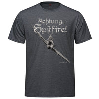 Achtung Spitfire Adult T-shirt - charcoal heather