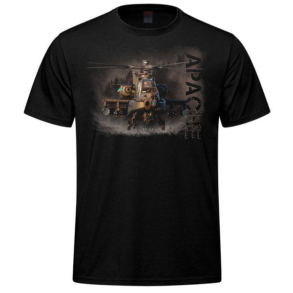 AH-64 Apache Adult T-shirt - black