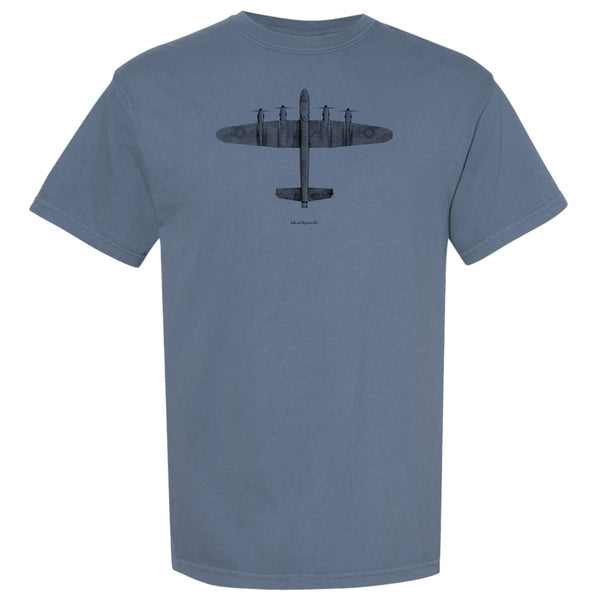 Avro Lancaster Vintage Vertical Garment Dyed Adult T-shirt