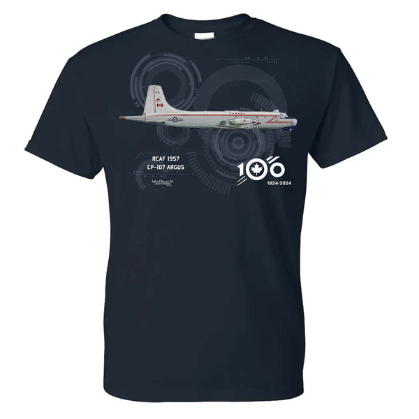 RCAF 100 Legacy CP-107 Argus Adult T-shirt - navy