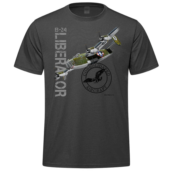 B-24 Liberator Adult T-shirt - charcoal
