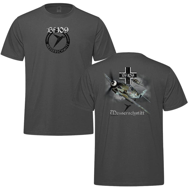 Bf-109 Messerschmitt Adult T-shirt - charcoal