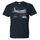 RCAF 100 Legacy C-130 Hercules Adult T-shirt - navy