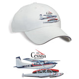 C-185 Cessna Printed Hat - stone