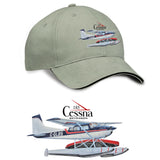 C-185 Cessna Printed Hat - taupe