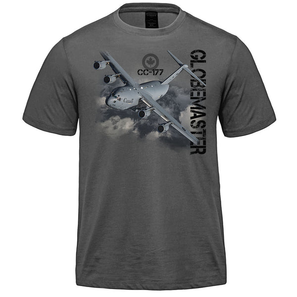 CC-177 Globemaster Flight Adult T-shirt - charcoal