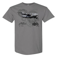 RCAF 100 Legacy CC-17 Globemaster Adult T-shirt - silver
