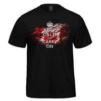 Canada Keep Calm & Carry On Adult T-shirt
