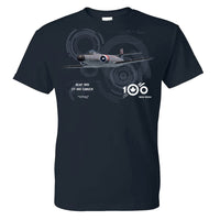 RCAF 100 Legacy CF-100 Canuck Adult T-shirt - navy