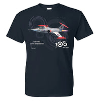 RCAF 100 Legacy CF-104 Starfighter Adult T-shirt - navy