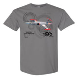 RCAF 100 Legacy CF-104 Starfighter Adult T-shirt - silver