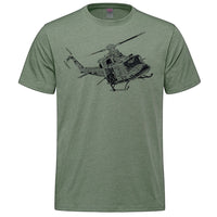 CH-146 Griffon Sketch Adult T-shirt - military green heather