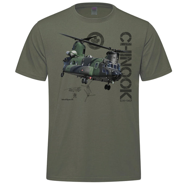 CH-147 Chinook Vintage Adult T-shirt - military green
