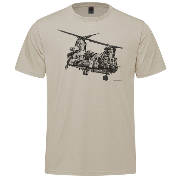 CH-147 Chinook Sketch Adult T-shirt - sand