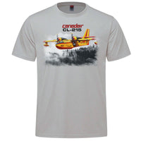CL-215 Canadair Vintage Adult T-shirt - silver